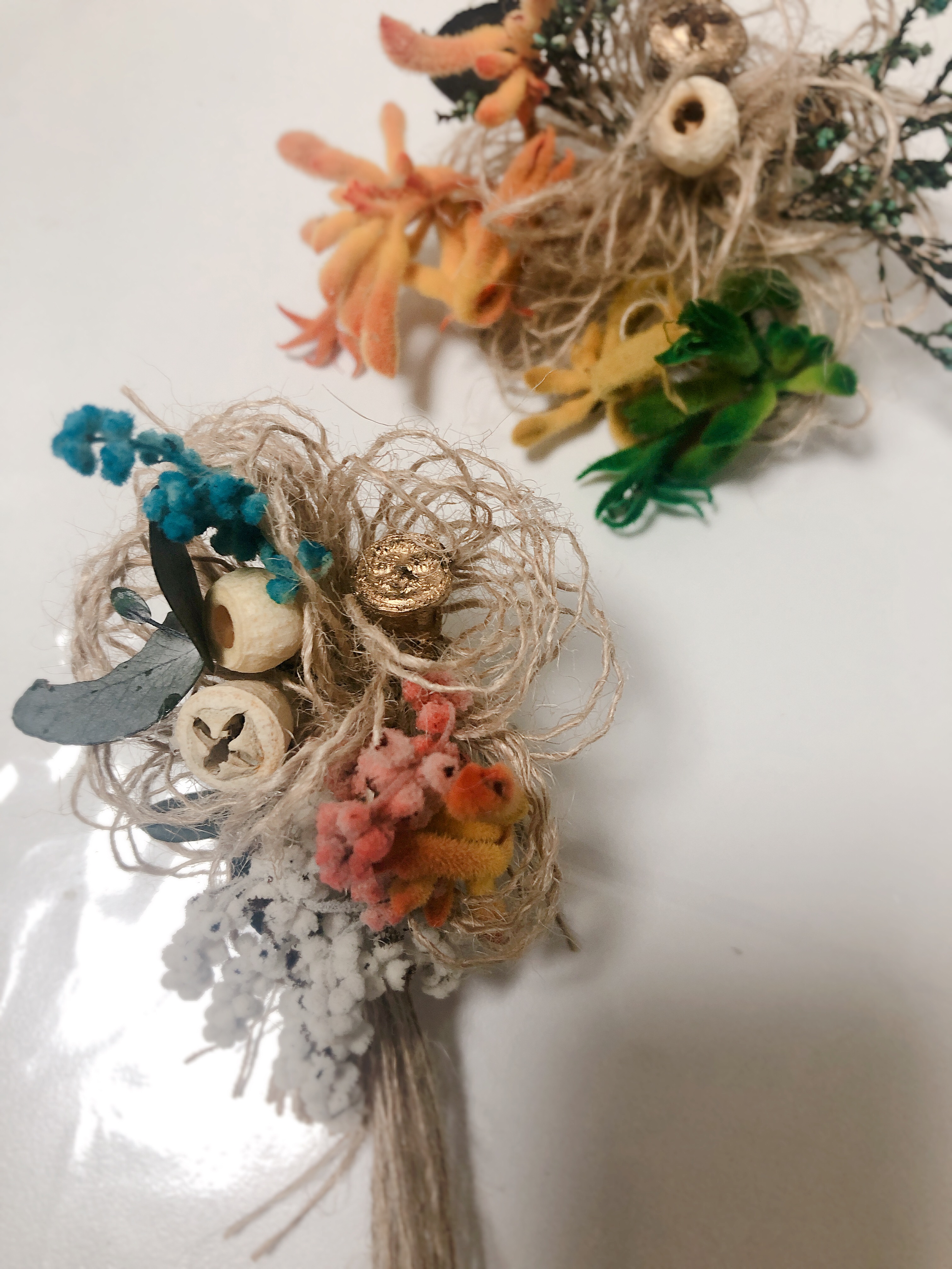 夏休み　工作　フラワーアレンジメント