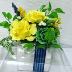退職祝いの花をプリザーブドフラワーフラワーで・・・