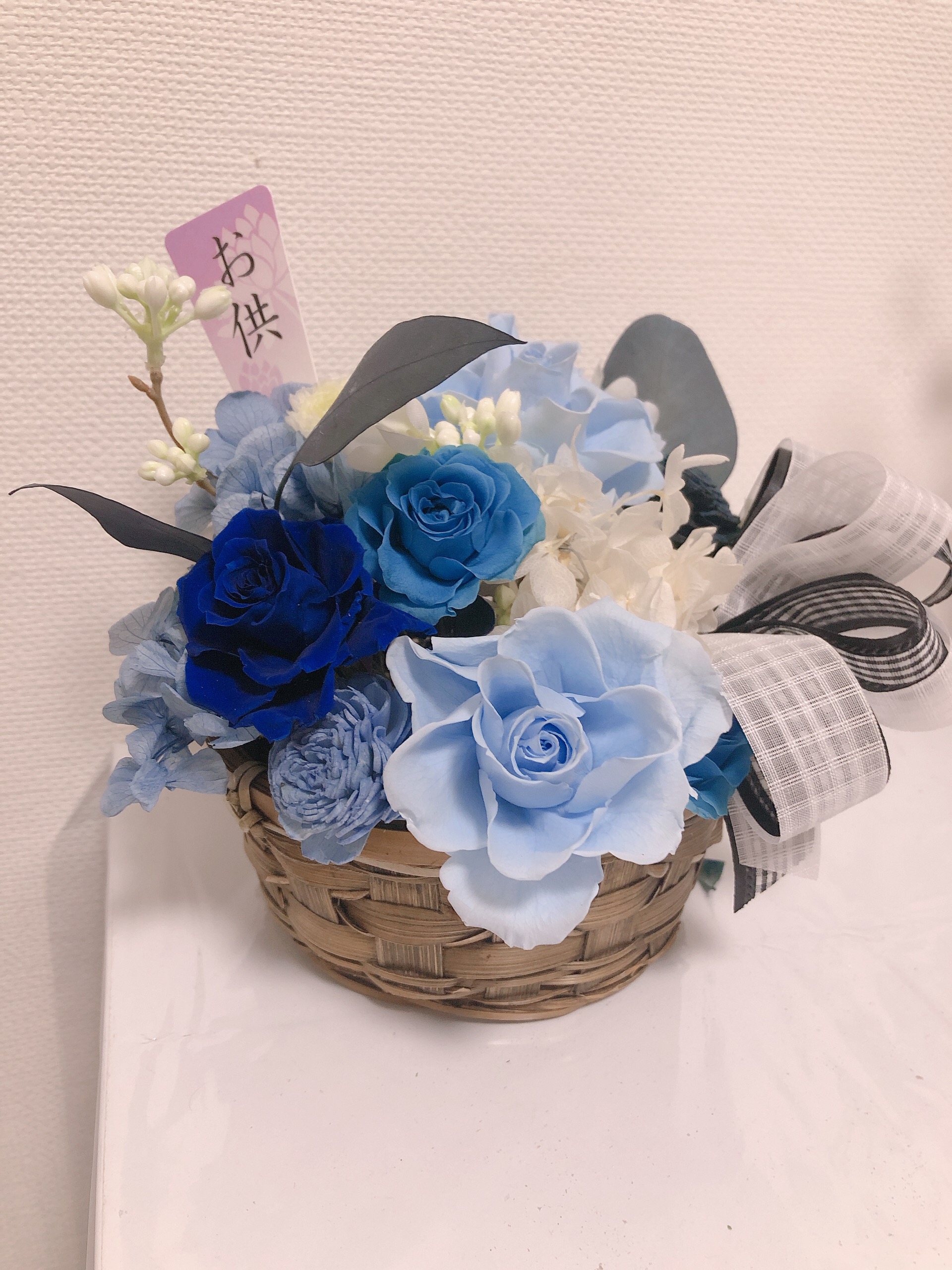 人気の仏花はプリザーブドフラワーで・・・