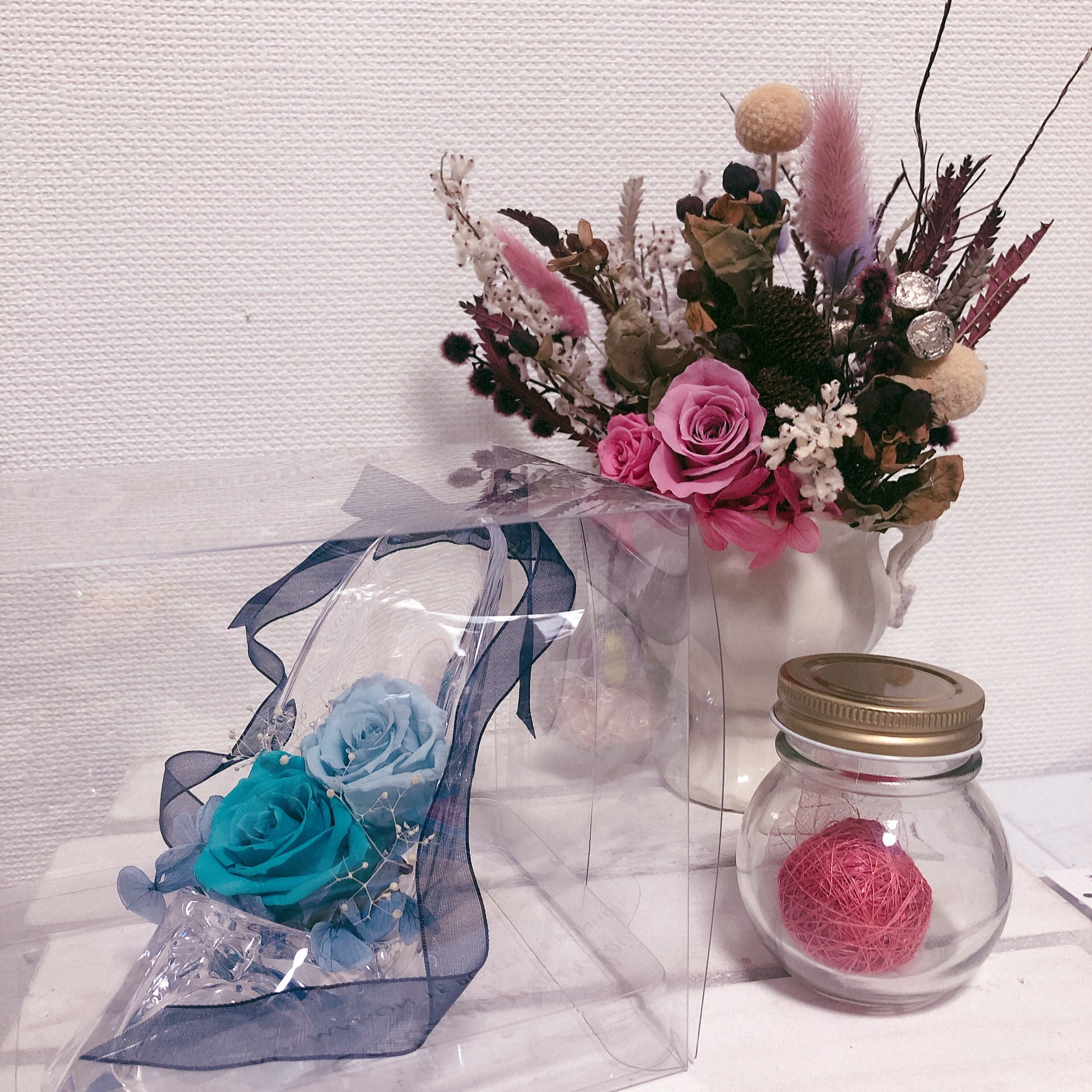 プリザーブドフラワー　フラワーアレンジメント教室