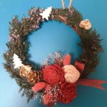 クリスマスリースをプリザーブドフラワーで作る