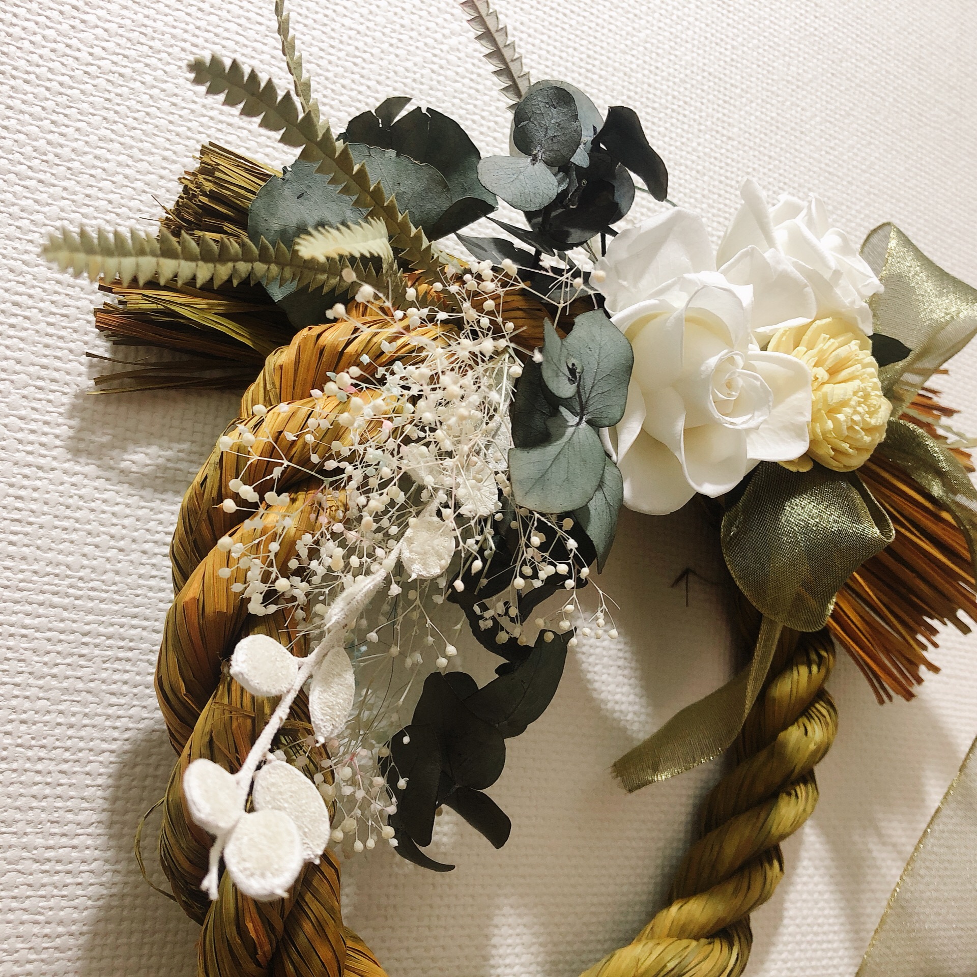 しめ縄リース　レッスン購入共に　今月いっぱいは割引中です